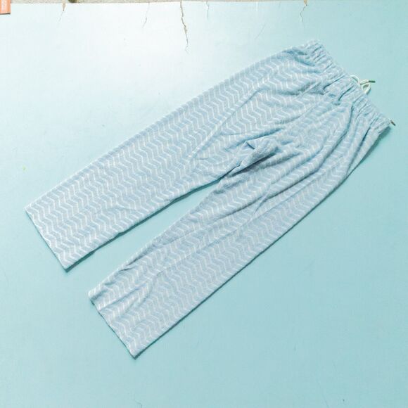 Dandy Del Mar Santorini Blue Terrycloth Matching Set Wide Leg Bralette Size S/M - Picture 11 of 11